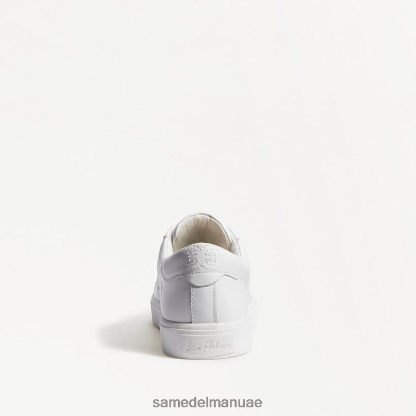 جلد أبيض أحذية Sam Edelman نحيف حذاء رياضي برباط من الإيثيل 246L6T342