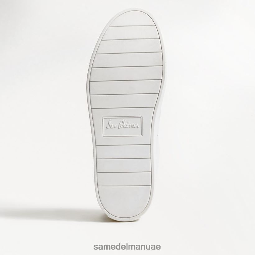 جلد أبيض أحذية Sam Edelman نحيف حذاء رياضي برباط من الإيثيل 246L6T342
