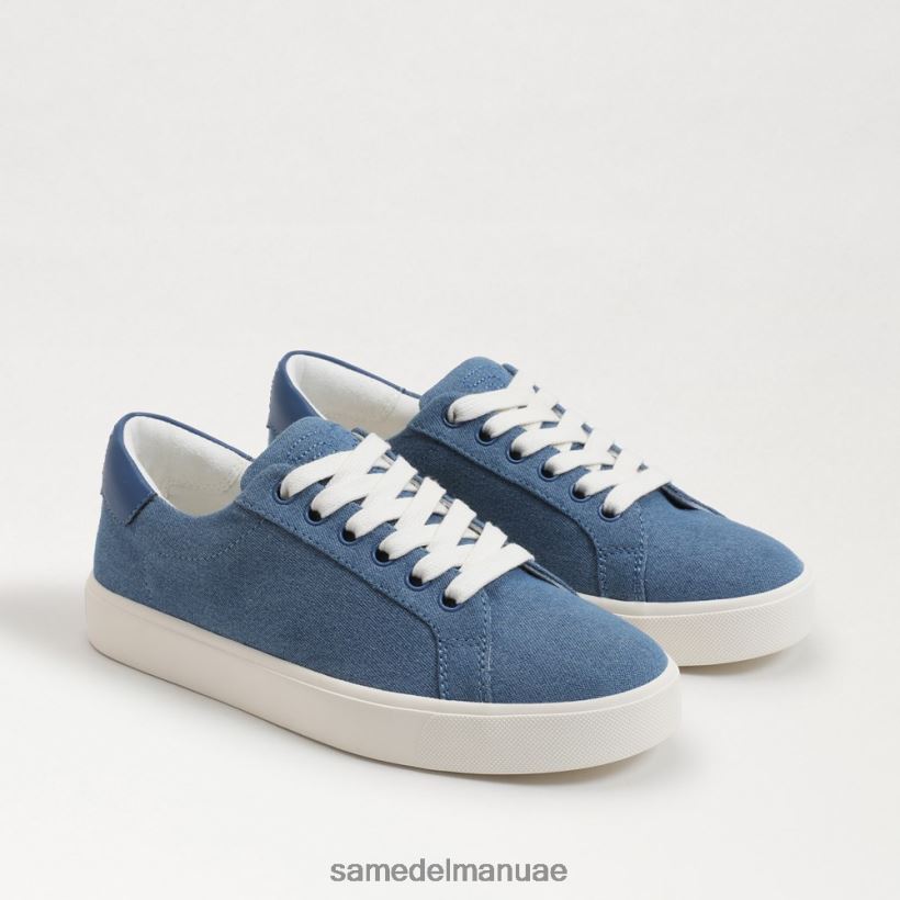 النيلي المغسول أحذية Sam Edelman نحيف حذاء رياضي برباط من الإيثيل 246L6T343