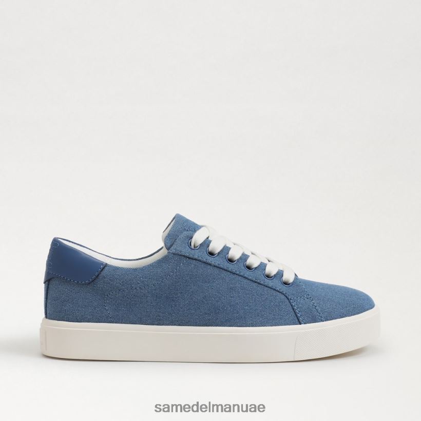 النيلي المغسول أحذية Sam Edelman نحيف حذاء رياضي برباط من الإيثيل 246L6T343