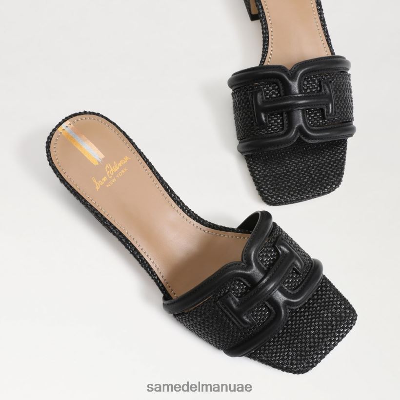 نسج أسود أحذية Sam Edelman نحيف شريحة كعب من وايلون 246L6T346