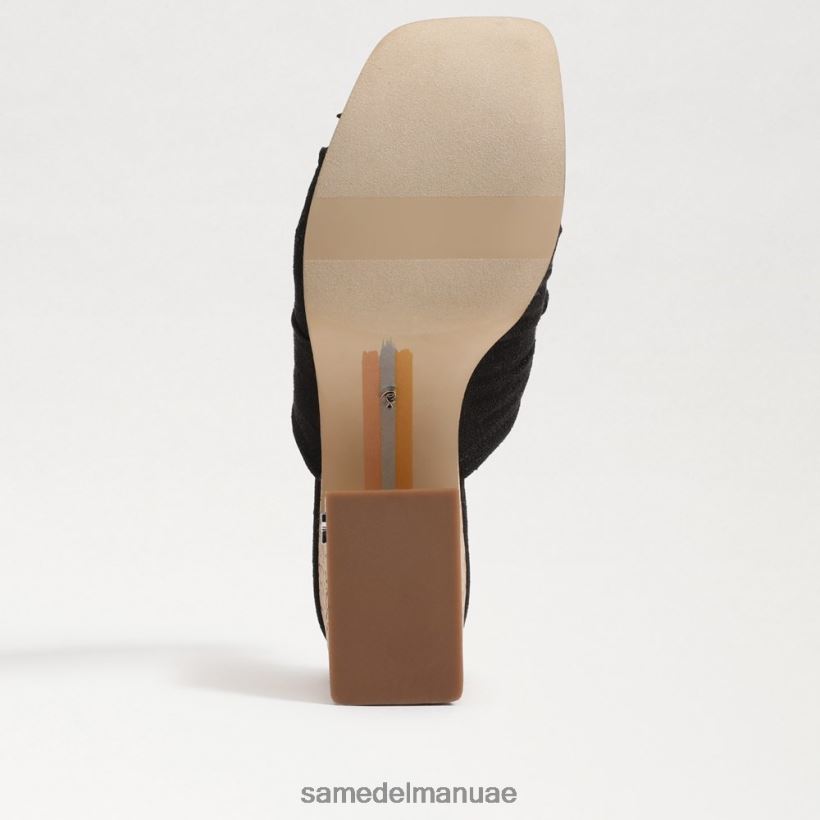 الكتان الأسود أحذية Sam Edelman نحيف كعب إسفين منصة دوفا 246L6T348