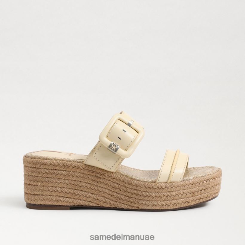 القمح المبيض أحذية Sam Edelman نحيف صندل كارسون اسبادريل بكعب عريض 246L6T351