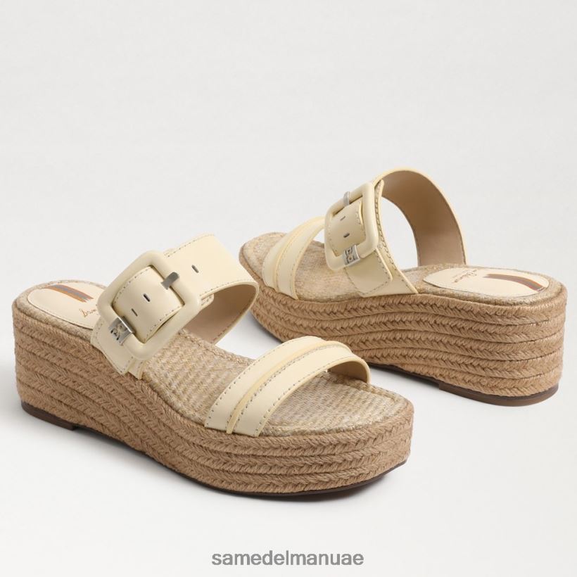 القمح المبيض أحذية Sam Edelman نحيف صندل كارسون اسبادريل بكعب عريض 246L6T351