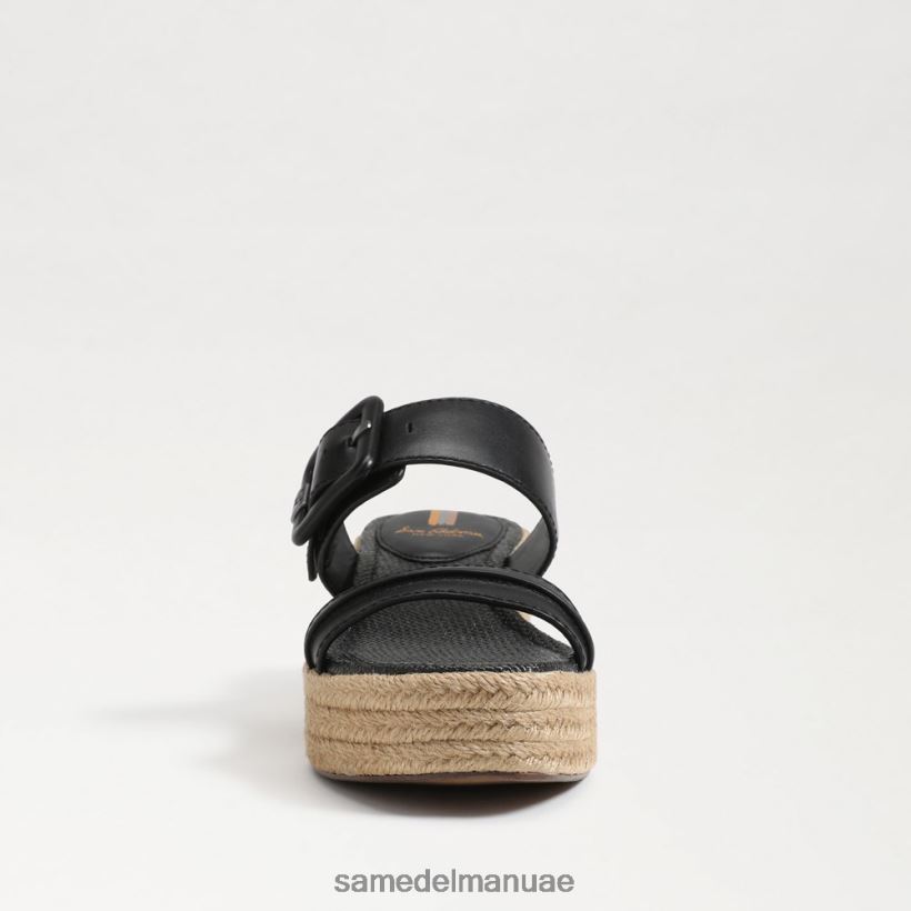 أسود أحذية Sam Edelman نحيف صندل كارسون اسبادريل بكعب عريض 246L6T352