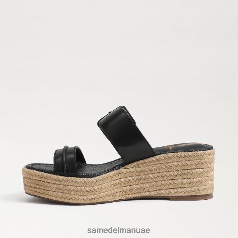 أسود أحذية Sam Edelman نحيف صندل كارسون اسبادريل بكعب عريض 246L6T352