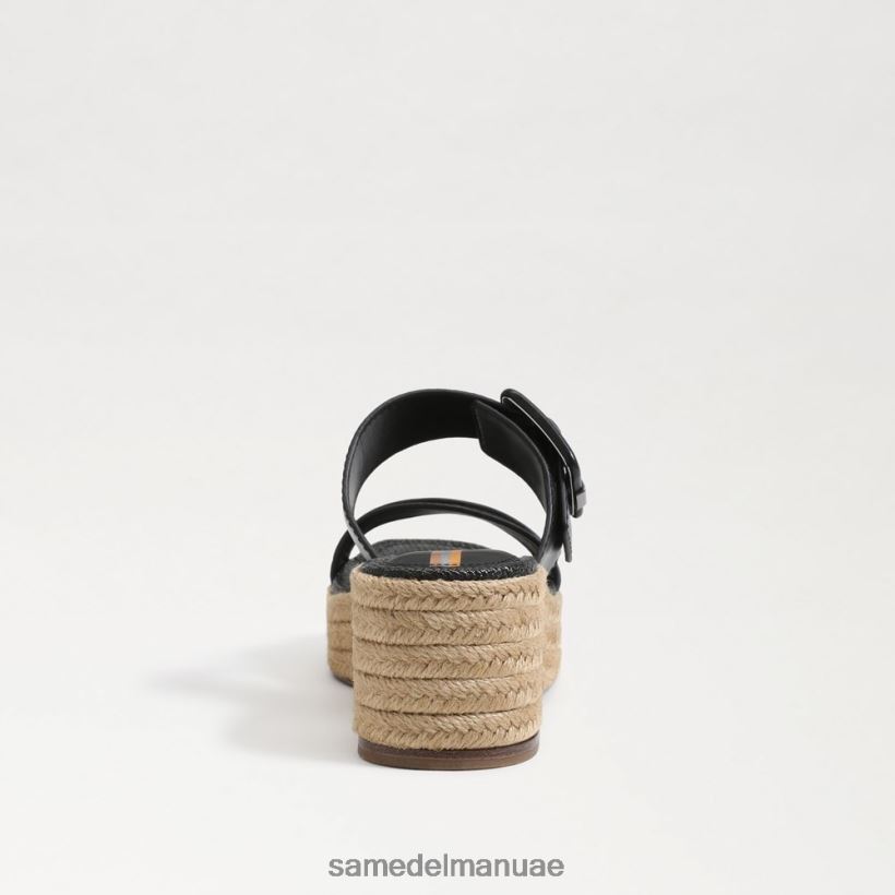 أسود أحذية Sam Edelman نحيف صندل كارسون اسبادريل بكعب عريض 246L6T352