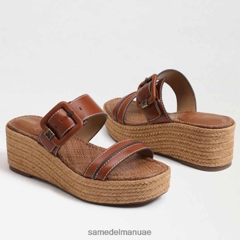 كونياك غني أحذية Sam Edelman نحيف صندل كارسون اسبادريل بكعب عريض 246L6T353