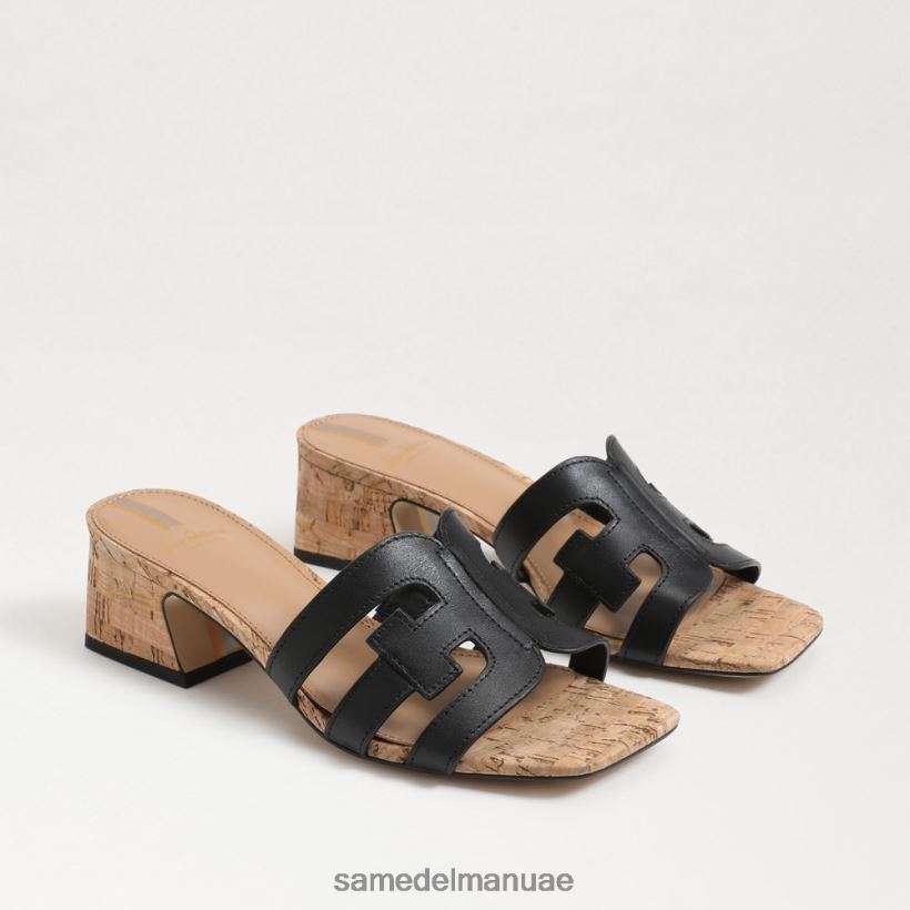 جلد أسود أحذية Sam Edelman نحيف كعب وينسلو بغل 246L6T356