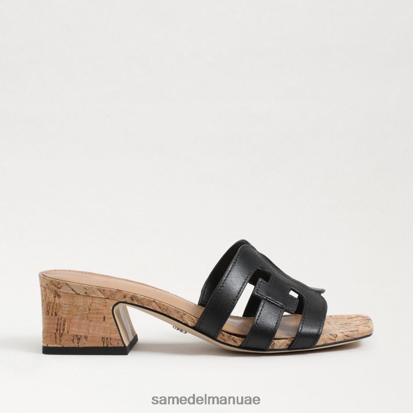 جلد أسود أحذية Sam Edelman نحيف كعب وينسلو بغل 246L6T356