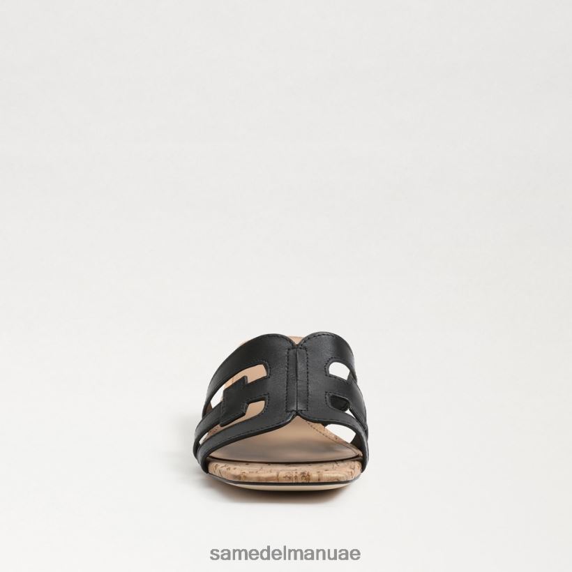 جلد أسود أحذية Sam Edelman نحيف كعب وينسلو بغل 246L6T356
