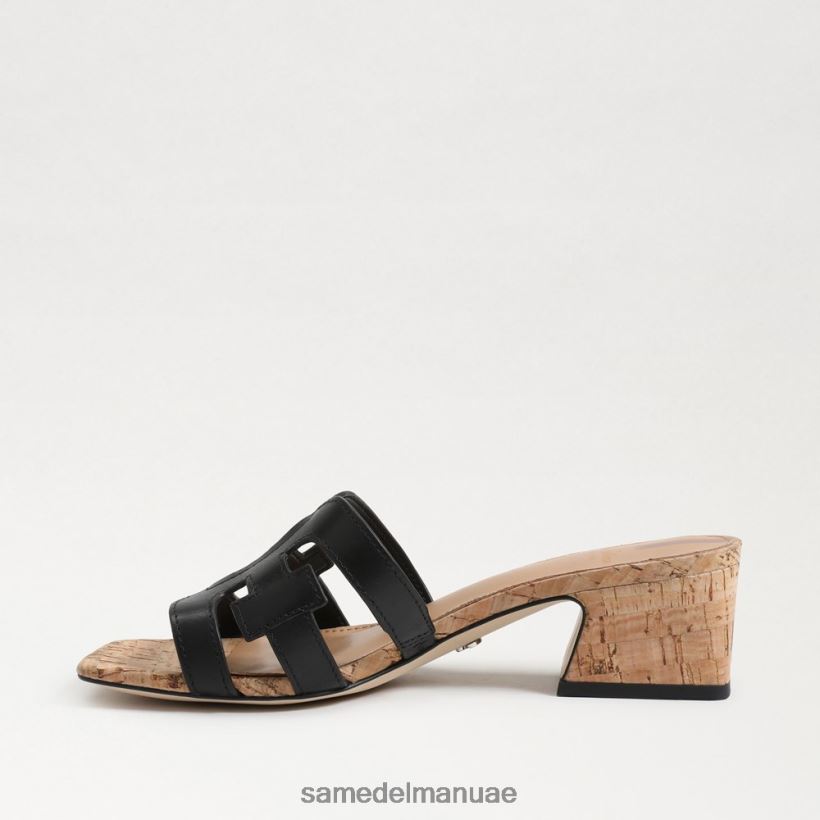 جلد أسود أحذية Sam Edelman نحيف كعب وينسلو بغل 246L6T356