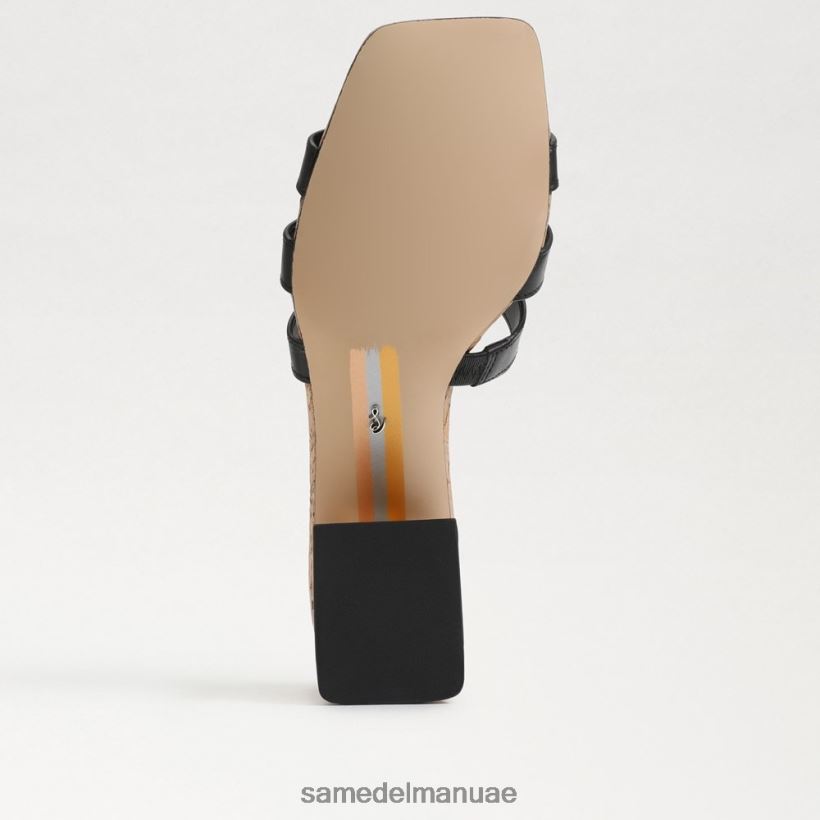 جلد أسود أحذية Sam Edelman نحيف كعب وينسلو بغل 246L6T356