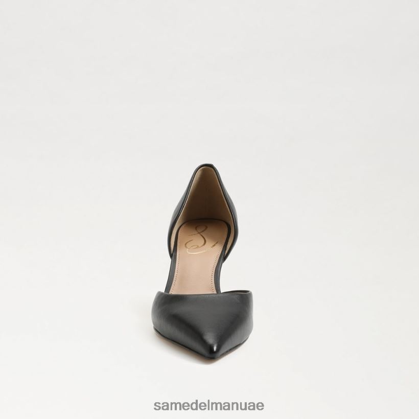 جلد أسود أحذية Sam Edelman نحيف مضخة مدببة عند أصابع القدم 246L6T360