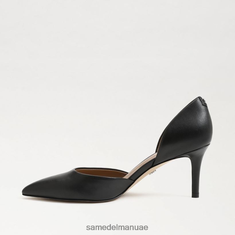 جلد أسود أحذية Sam Edelman نحيف مضخة مدببة عند أصابع القدم 246L6T360