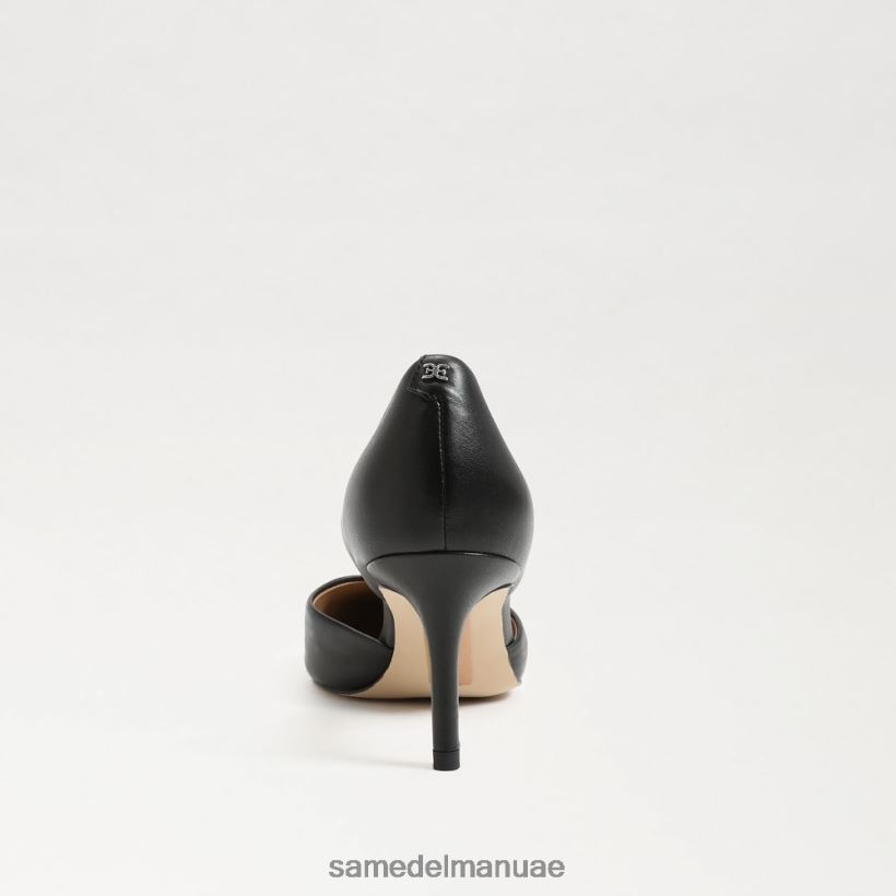 جلد أسود أحذية Sam Edelman نحيف مضخة مدببة عند أصابع القدم 246L6T360