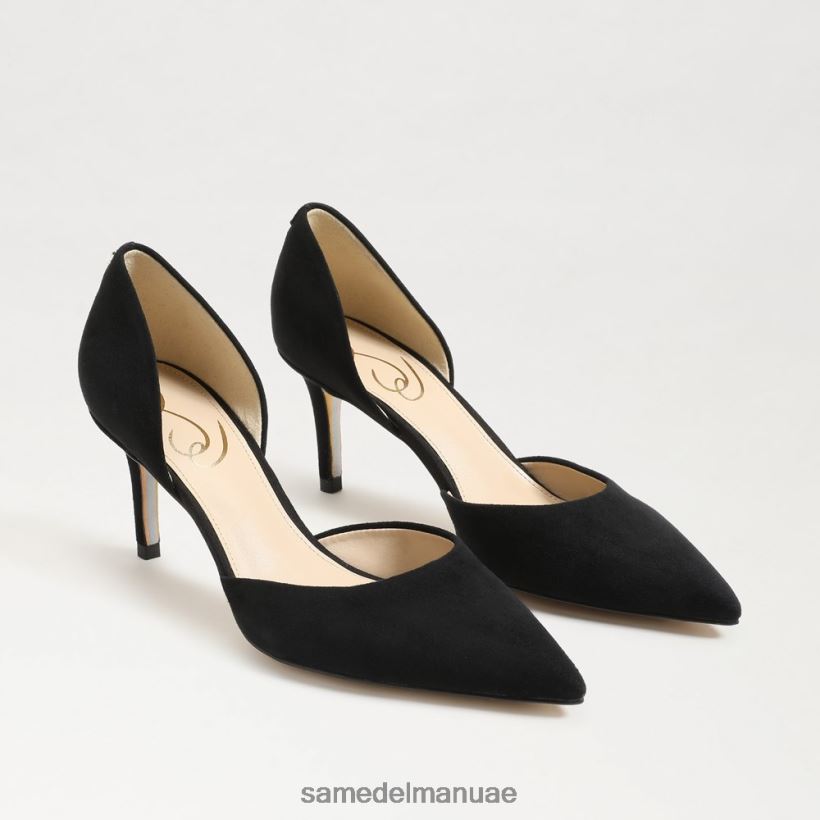 جلد الغزال الأسود أحذية Sam Edelman نحيف مضخة مدببة عند أصابع القدم 246L6T367