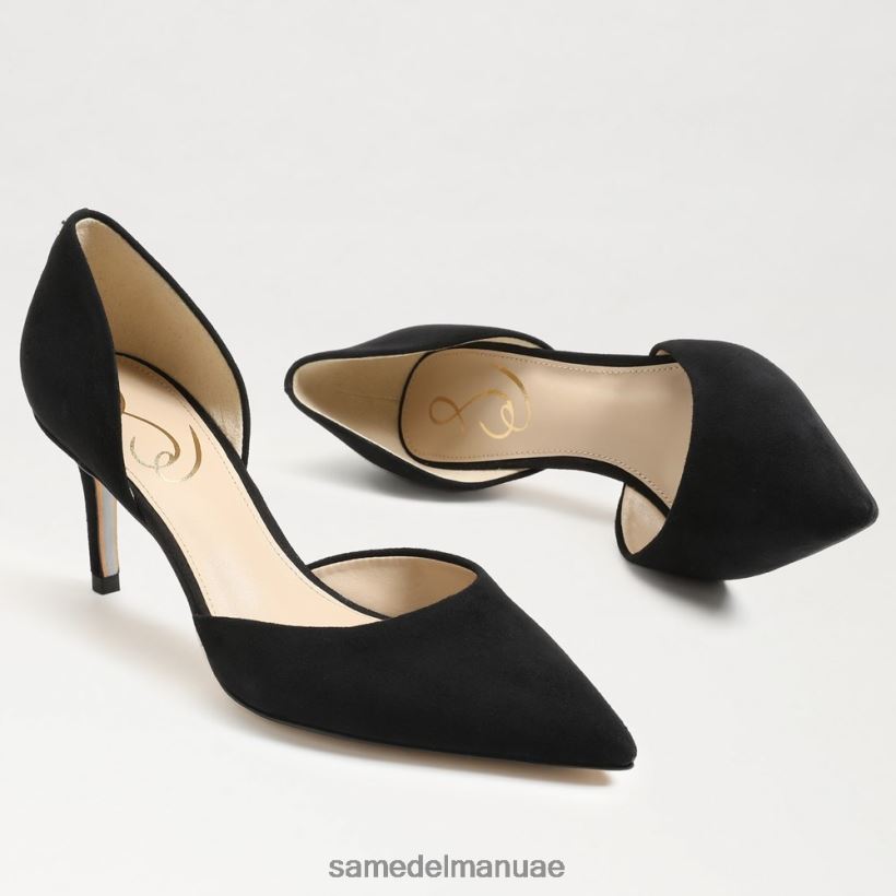 جلد الغزال الأسود أحذية Sam Edelman نحيف مضخة مدببة عند أصابع القدم 246L6T367