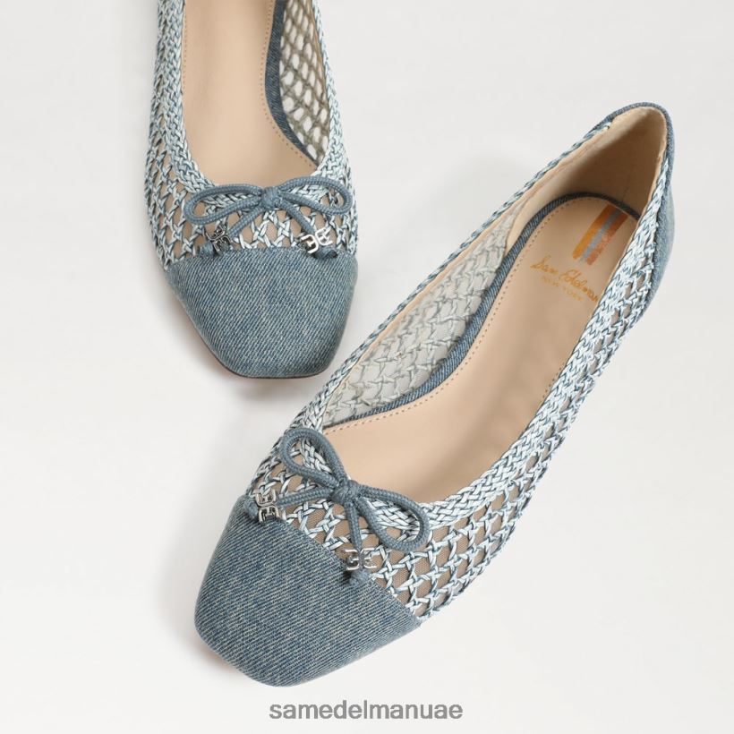 غسلها باللون الأزرق الجديد أحذية Sam Edelman نحيف قد يكون الباليه مسطحًا 246L6T371