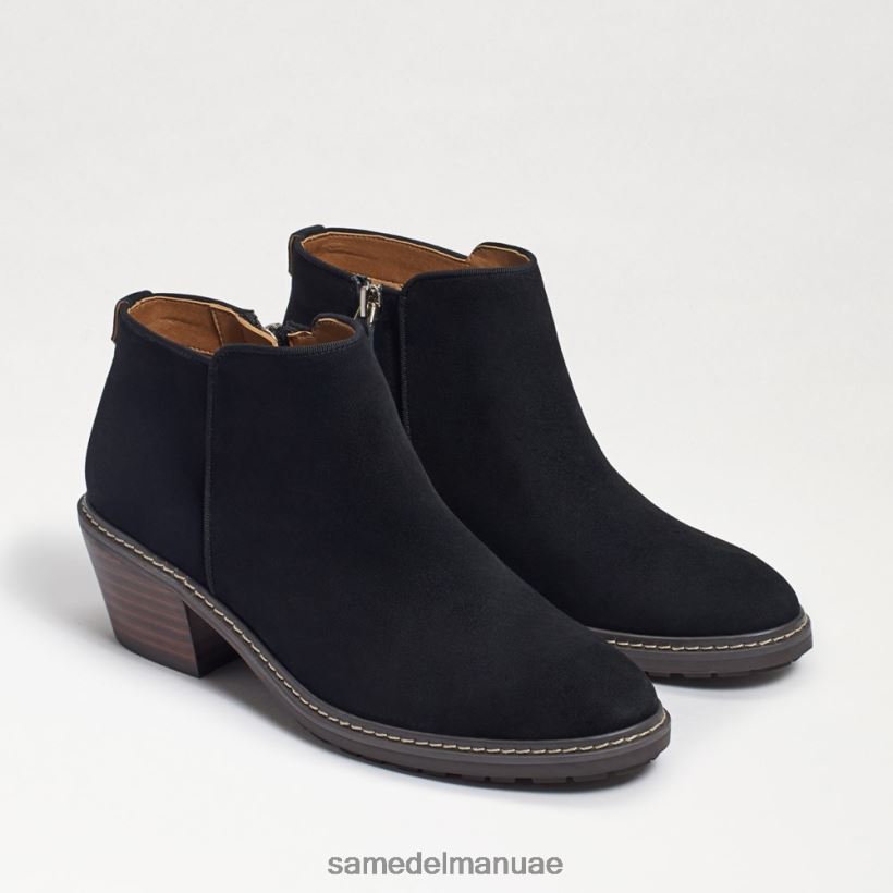 جلد الغزال الأسود أحذية Sam Edelman نحيف حذاء برايس للكاحل 246L6T376