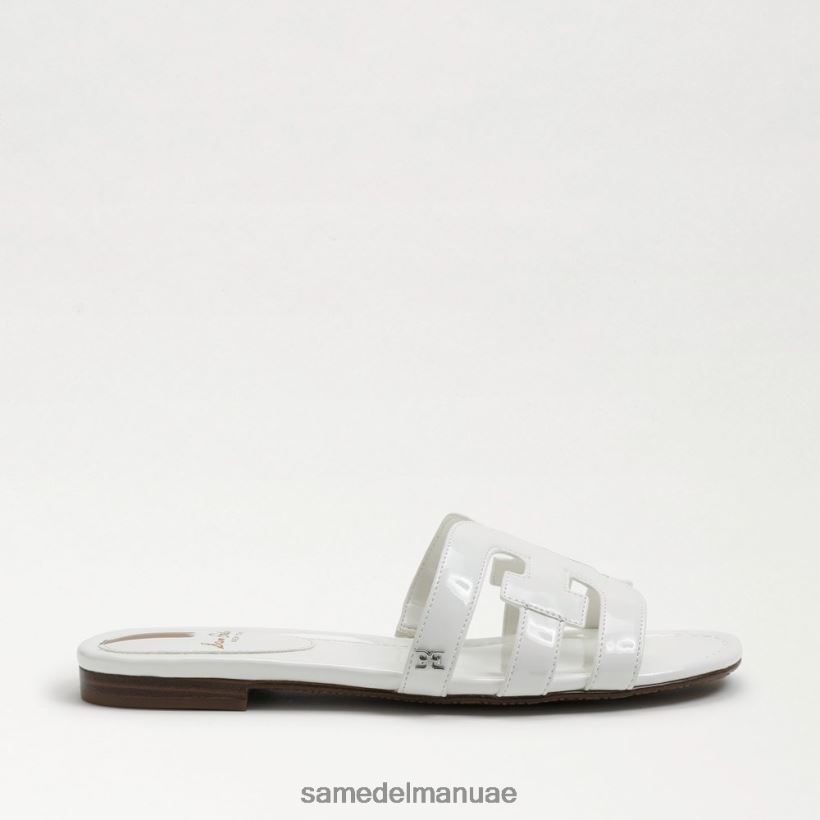 براءة اختراع بيضاء ناصعة أحذية Sam Edelman نحيف صندل منزلق خليج 246L6T380
