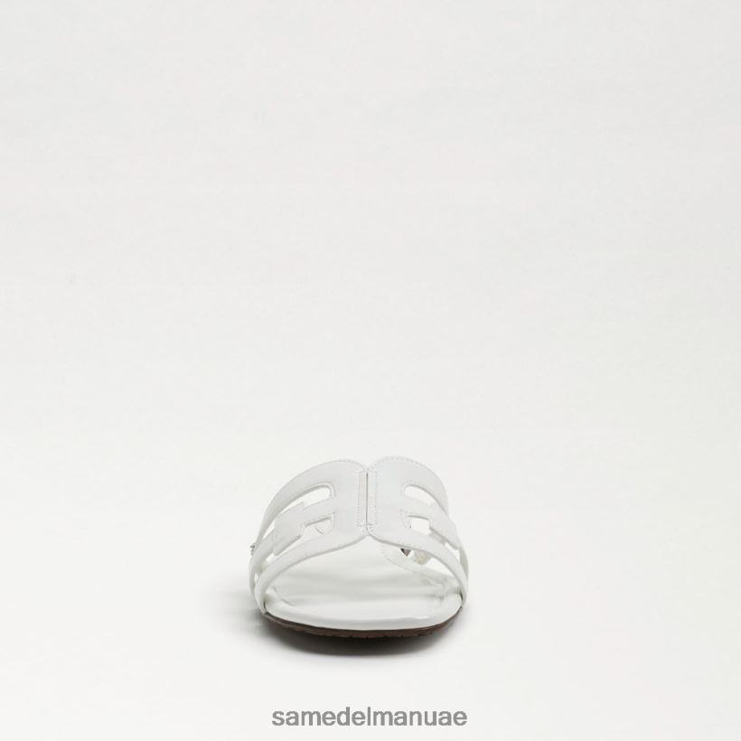 براءة اختراع بيضاء ناصعة أحذية Sam Edelman نحيف صندل منزلق خليج 246L6T380