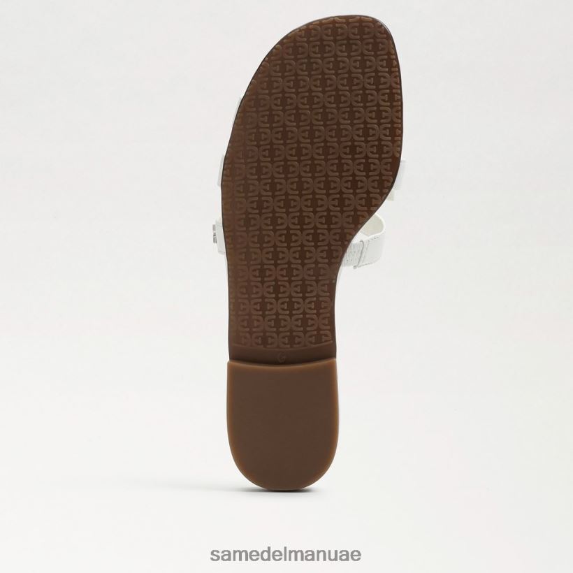 براءة اختراع بيضاء ناصعة أحذية Sam Edelman نحيف صندل منزلق خليج 246L6T380