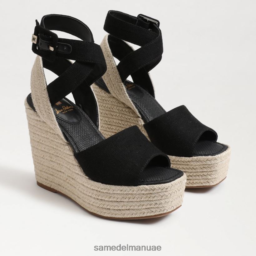 أسود أحذية Sam Edelman نحيف صندل إسبادريل إسبادريل من فادا 246L6T381