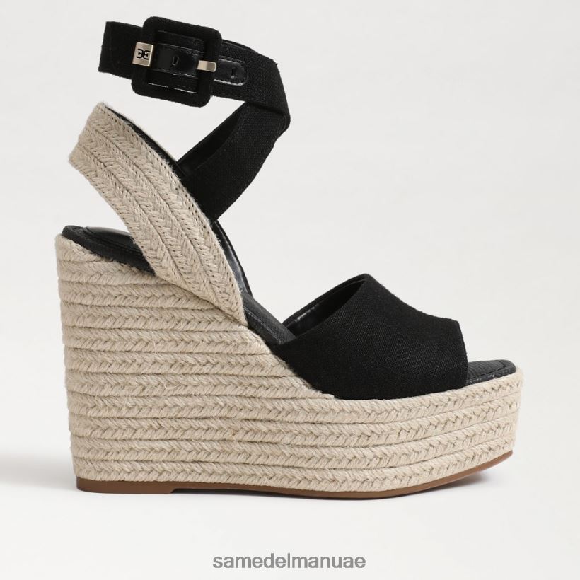 أسود أحذية Sam Edelman نحيف صندل إسبادريل إسبادريل من فادا 246L6T381