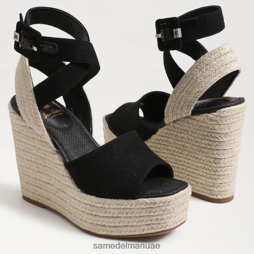 أسود أحذية Sam Edelman نحيف صندل إسبادريل إسبادريل من فادا 246L6T381