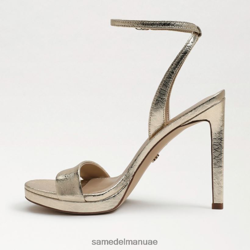 جلد أوراق الذهب أحذية Sam Edelman نحيف اليشم كعب حزام الكاحل 246L6T386