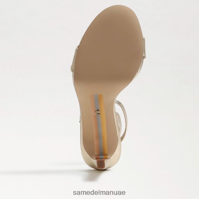 جلد أوراق الذهب أحذية Sam Edelman نحيف اليشم كعب حزام الكاحل 246L6T386