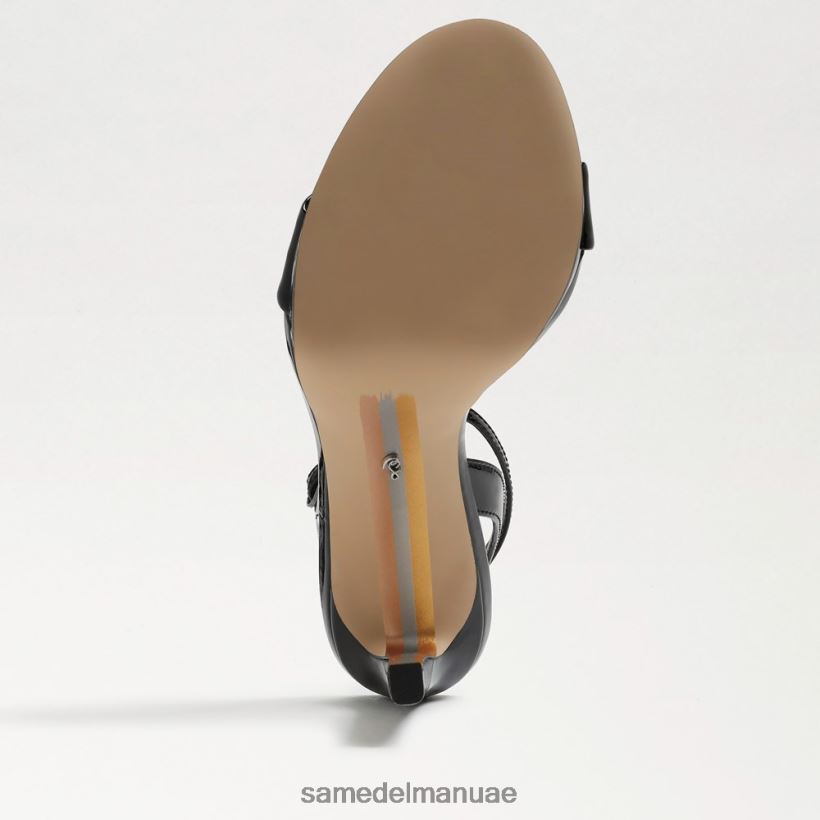 أسود براءة اختراع أحذية Sam Edelman نحيف اليشم كعب حزام الكاحل 246L6T389