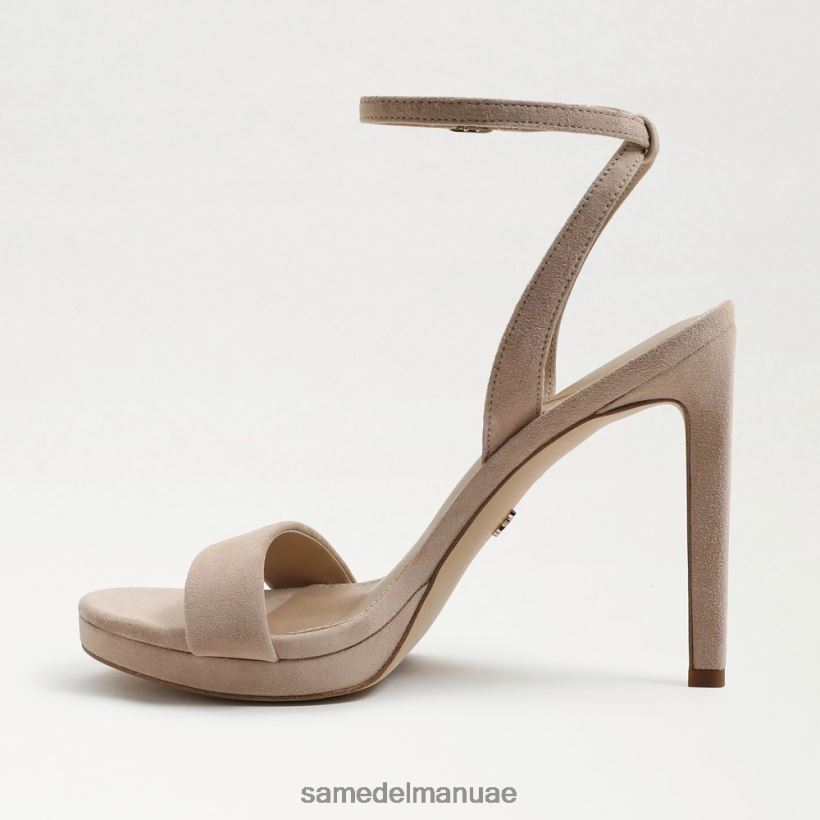 جلد الغزال كابتشينو أحذية Sam Edelman نحيف اليشم كعب حزام الكاحل 246L6T391