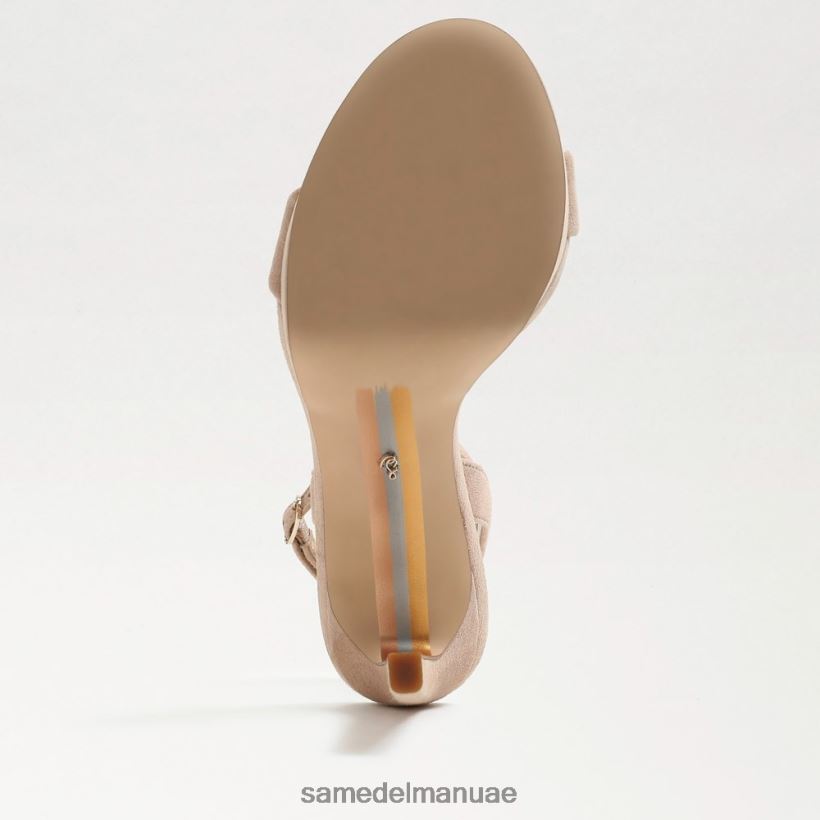 جلد الغزال كابتشينو أحذية Sam Edelman نحيف اليشم كعب حزام الكاحل 246L6T391