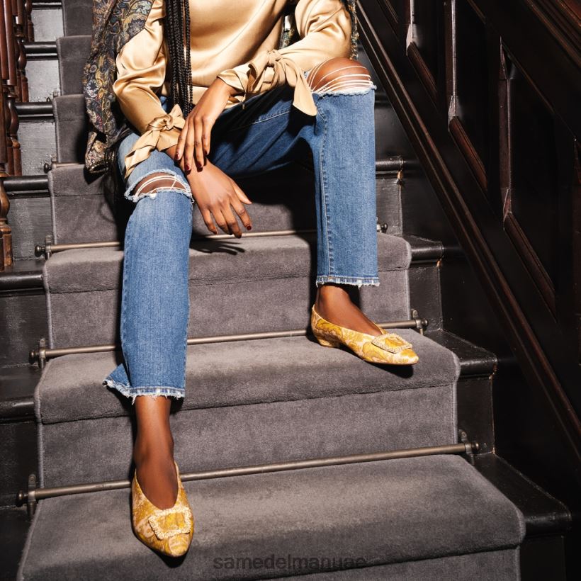 جلد أسود أحذية Sam Edelman نحيف جانينا مسطحة عند أصابع القدم 246L6T394