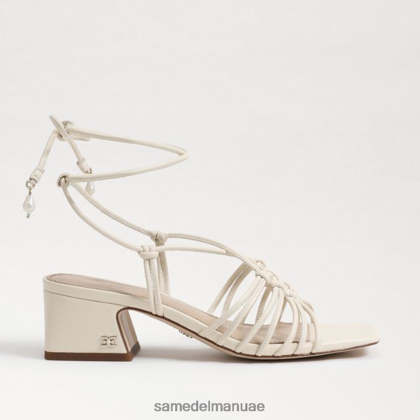 العاج الحديث أحذية Sam Edelman نحيف صندل ويستلي بكعب عريض ورباط 246L6T397