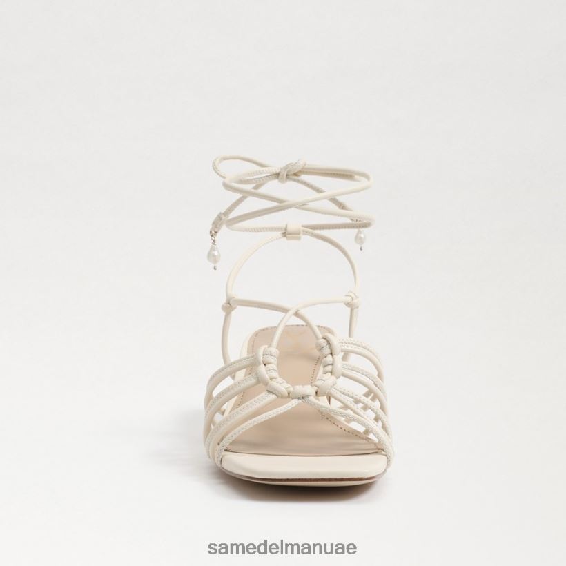 العاج الحديث أحذية Sam Edelman نحيف صندل ويستلي بكعب عريض ورباط 246L6T397