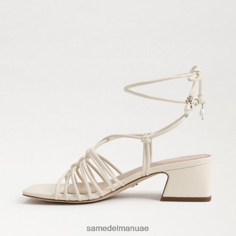 العاج الحديث أحذية Sam Edelman نحيف صندل ويستلي بكعب عريض ورباط 246L6T397