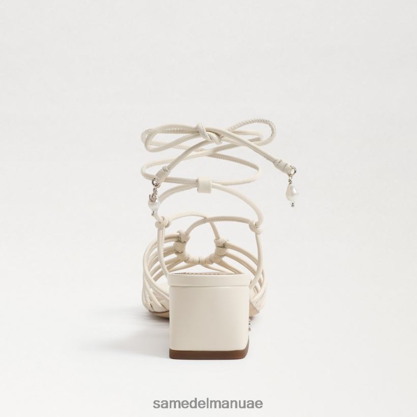 العاج الحديث أحذية Sam Edelman نحيف صندل ويستلي بكعب عريض ورباط 246L6T397
