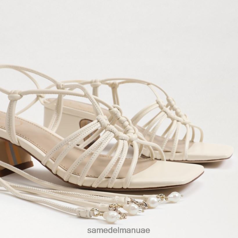 العاج الحديث أحذية Sam Edelman نحيف صندل ويستلي بكعب عريض ورباط 246L6T397
