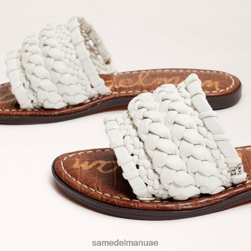 ناصعة البياض أحذية Sam Edelman نحيف صندل منزلق منسوج من جيادا 246L6T403