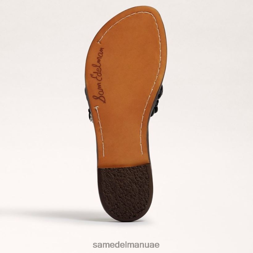 أسود أحذية Sam Edelman نحيف صندل منزلق منسوج من جيادا 246L6T405