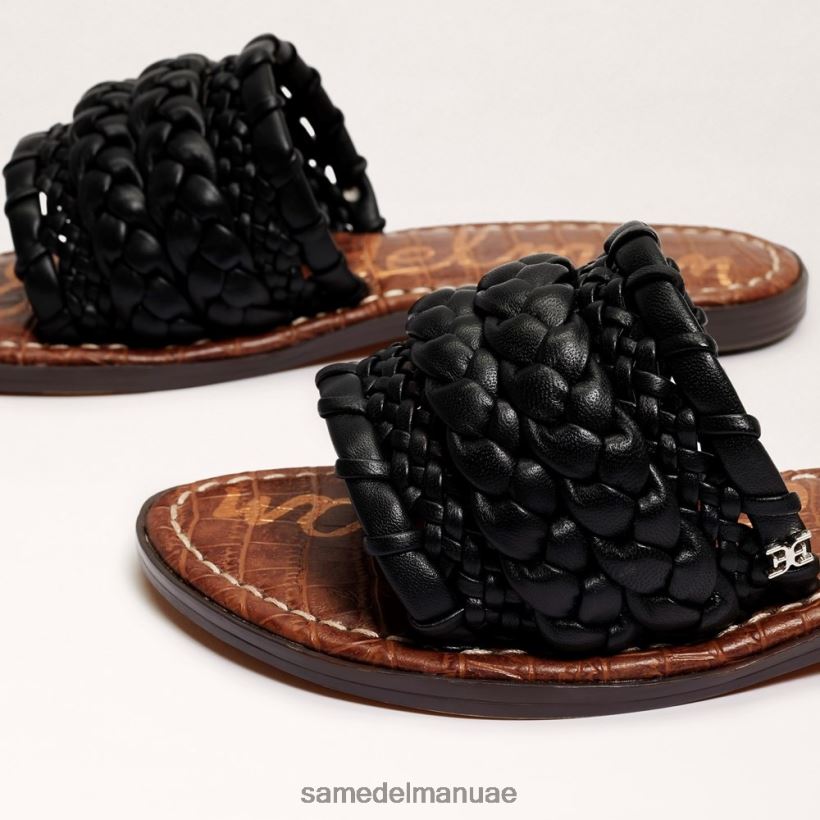 أسود أحذية Sam Edelman نحيف صندل منزلق منسوج من جيادا 246L6T405