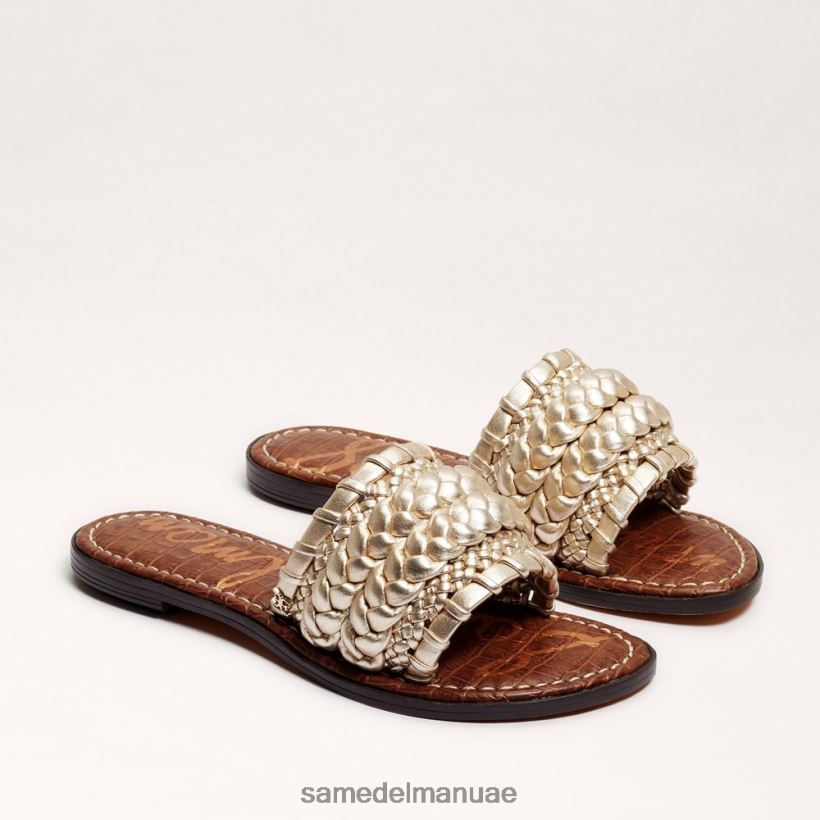 أوراق الذهب أحذية Sam Edelman نحيف صندل منزلق منسوج من جيادا 246L6T406