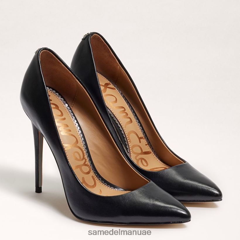 جلد أسود أحذية Sam Edelman نحيف كعب دانا مدبب عند أصابع القدم 246L6T409