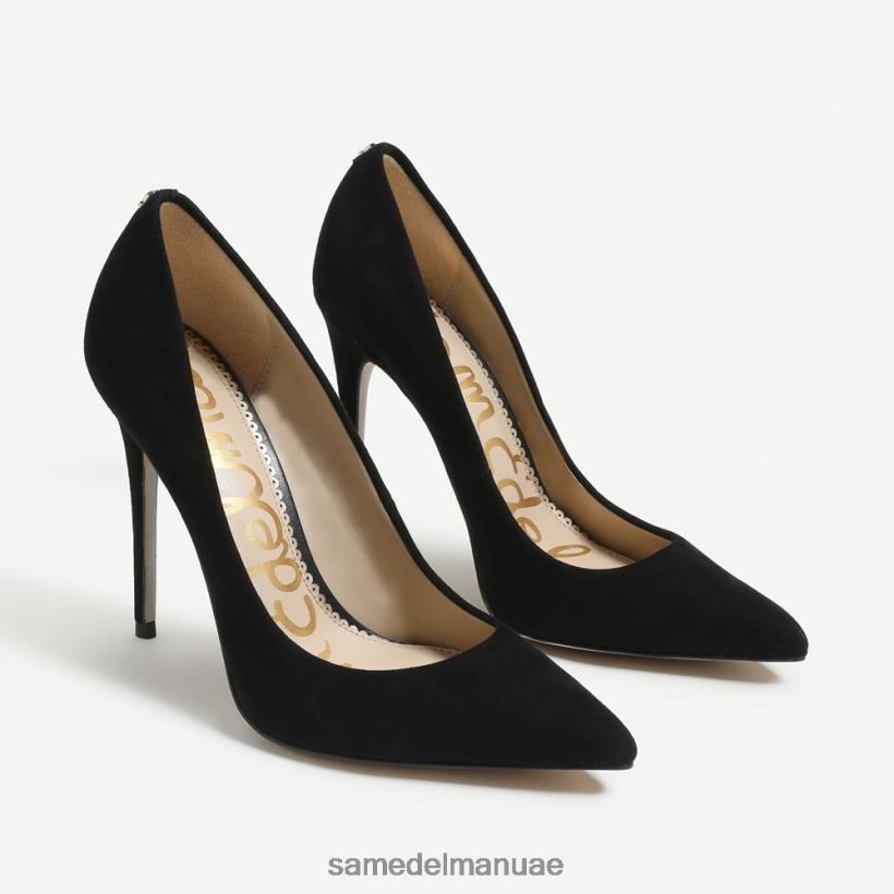 جلد الغزال الأسود أحذية Sam Edelman نحيف كعب دانا مدبب عند أصابع القدم 246L6T413