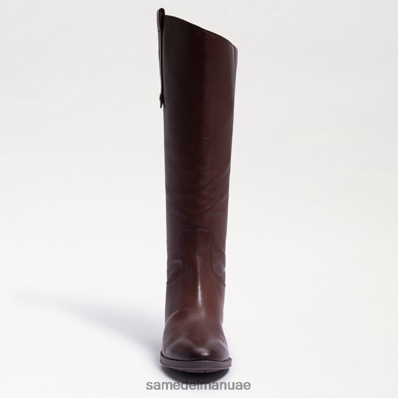 بني غامق أحذية Sam Edelman نحيف حذاء ركوب جلد بيني 246L6T414