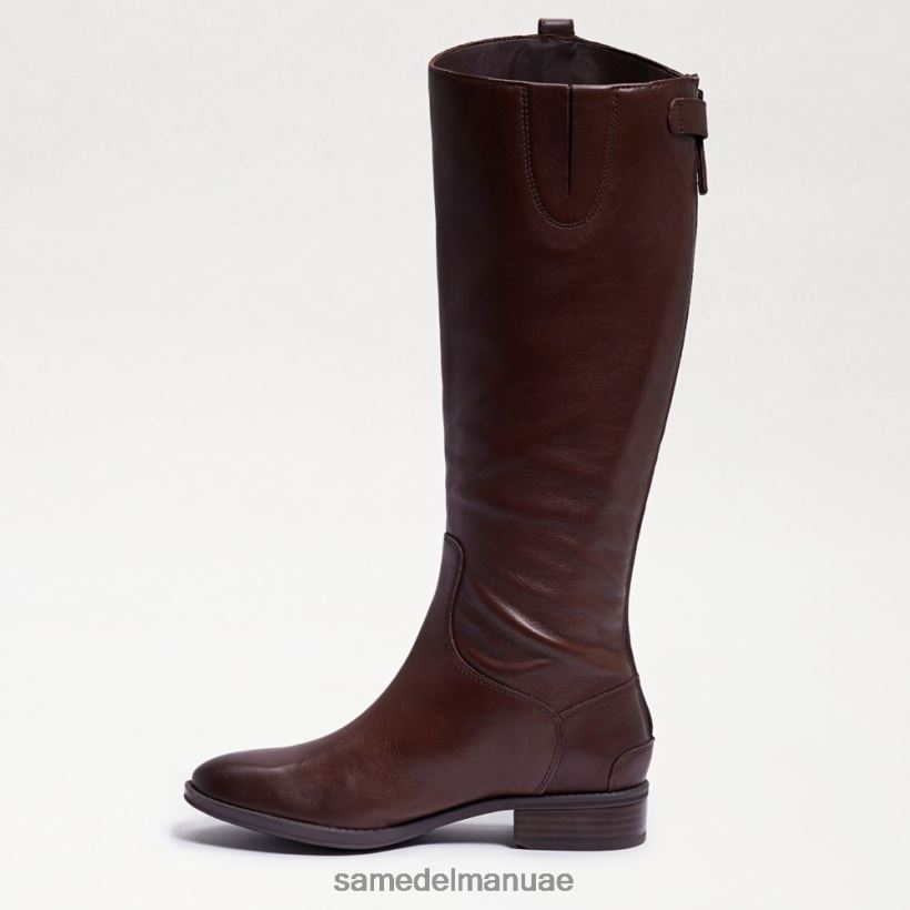 بني غامق أحذية Sam Edelman نحيف حذاء ركوب جلد بيني 246L6T414