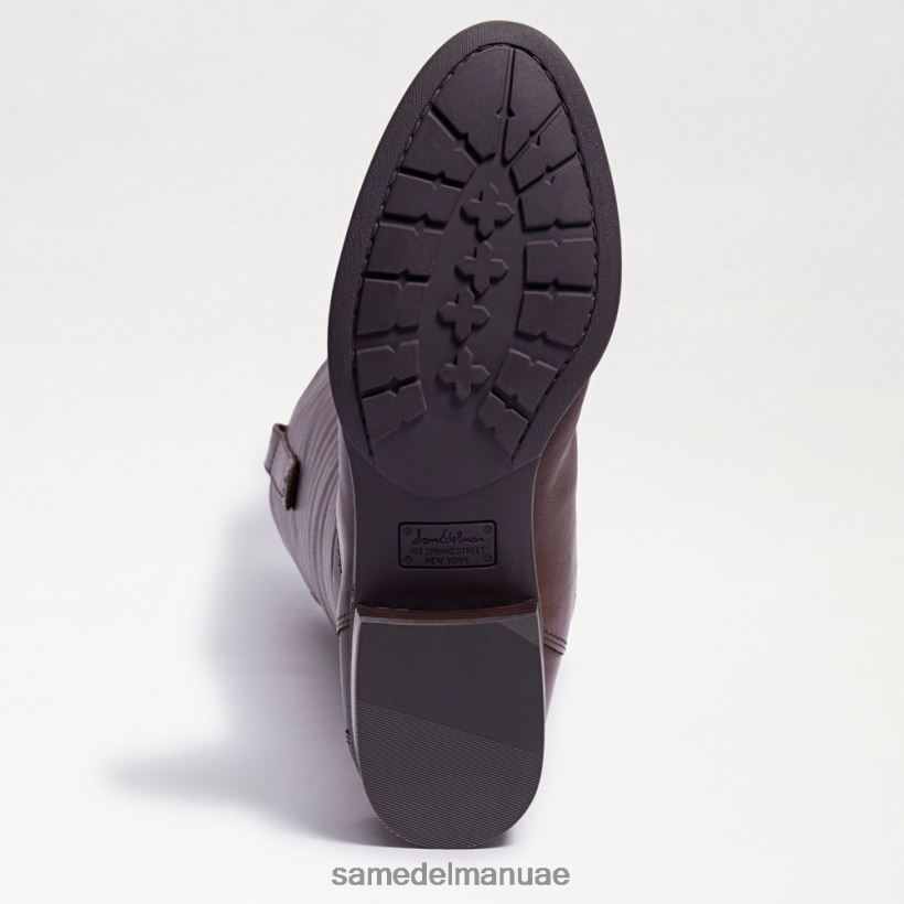 بني غامق أحذية Sam Edelman نحيف حذاء ركوب جلد بيني 246L6T414